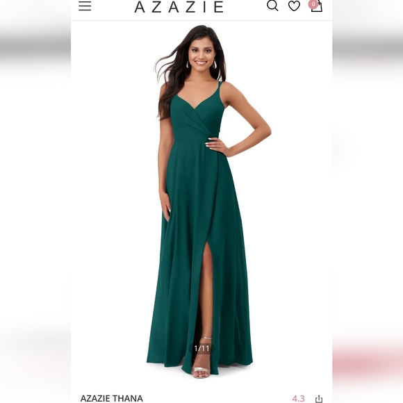 Azazie Dresses & Skirts - NWT Peacock Thana Dresss